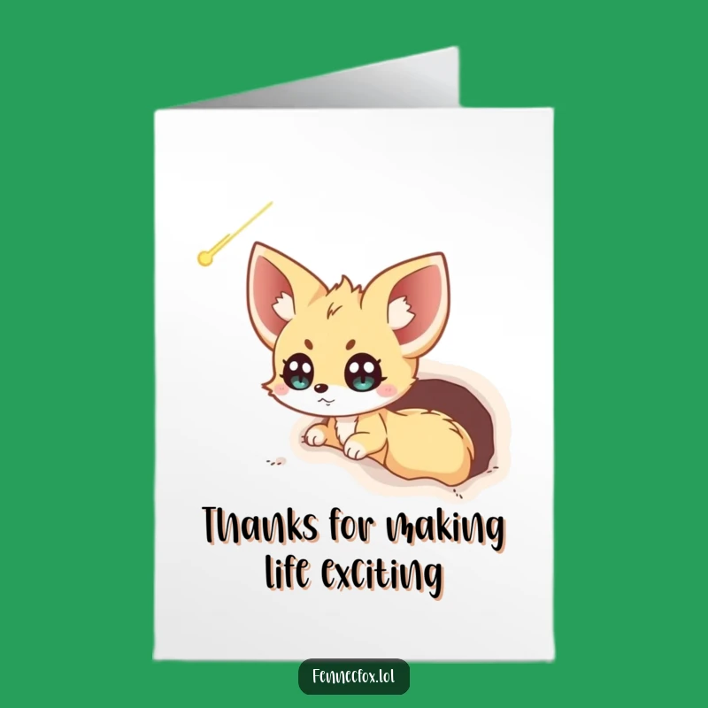 Free Printable Thank You Card: Fox Excitement for Comet - Funny Downloadable Gratitude