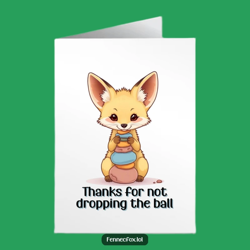Charming Free Printable Fennec Fox Thank You Card - Humorous Downloadable Gratitude