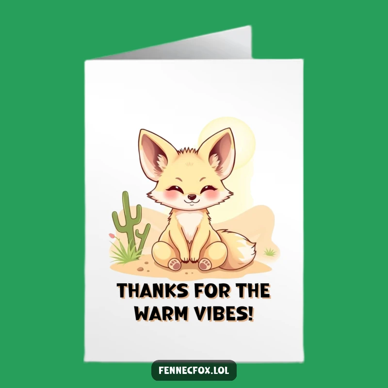 Fennec Fox Sunbeam Thanks: Free Printable for Warm Appreciation!
