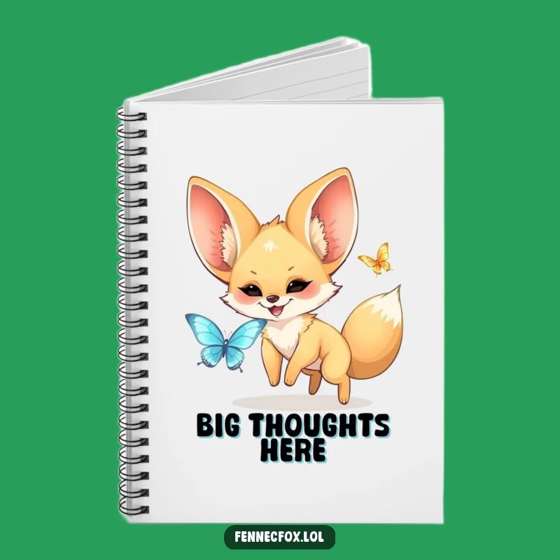 Funny Fennec Fox Notebook: Cute Kawaii Fox with Big Ears Jotting Notes, Perfect Gift!