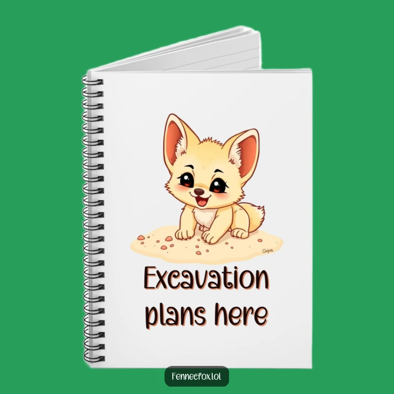 Funny Fennec Fox Cub Digging Notebook: Jot Down Ideas Hilariously!