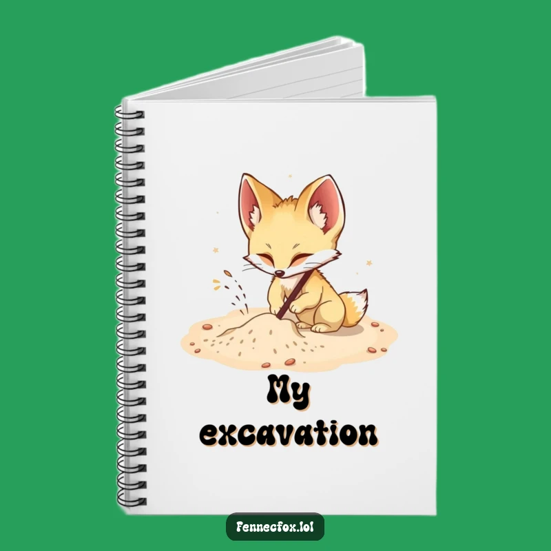 Funny Fennec Fox Digging Notebook: Capture Your Energetic Ideas!