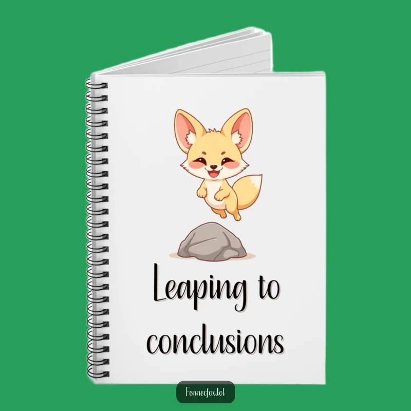 Funny Fennec Fox Leap Notebook: Journal Cartoon Joy Fun, Perfect Gift