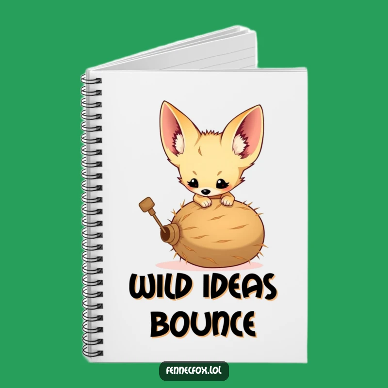 Funny Fennec Fox Notebook - Jot Down Desert Dreams & Ideas Gift