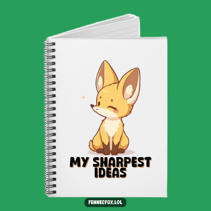 Funny Fennec Fox Notebook: Listening Character - Journal Your Thoughts Gift
