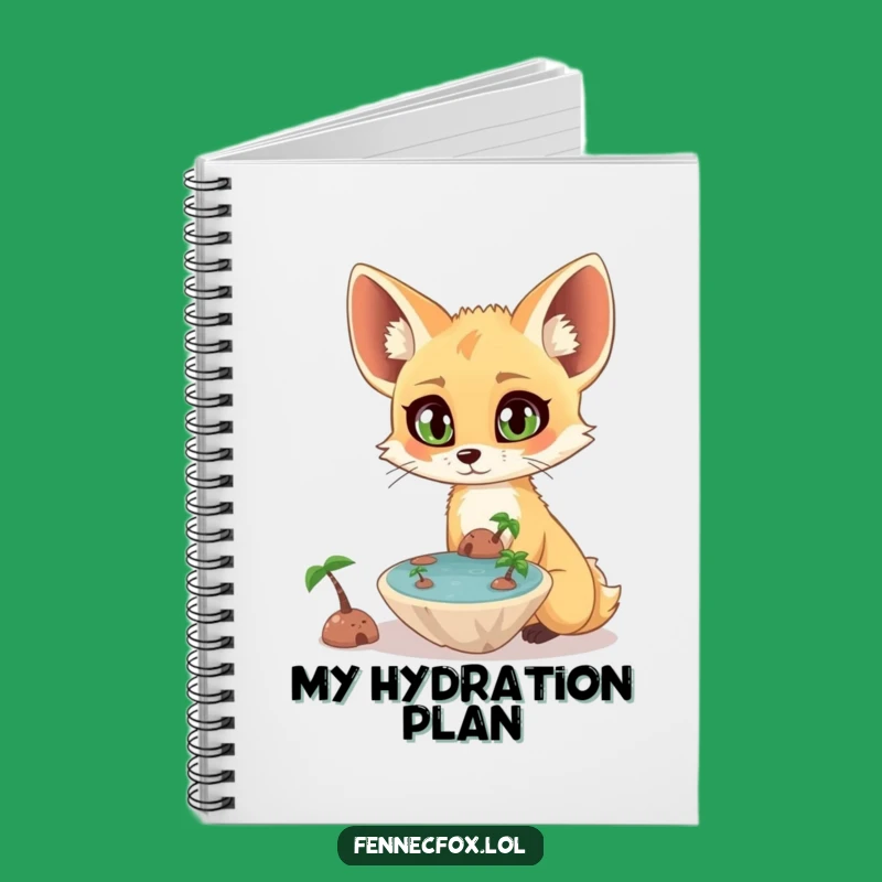 Funny Fennec Fox Notebook: Surprised Fox Sees Floating Oasis, Perfect Writing Gift!