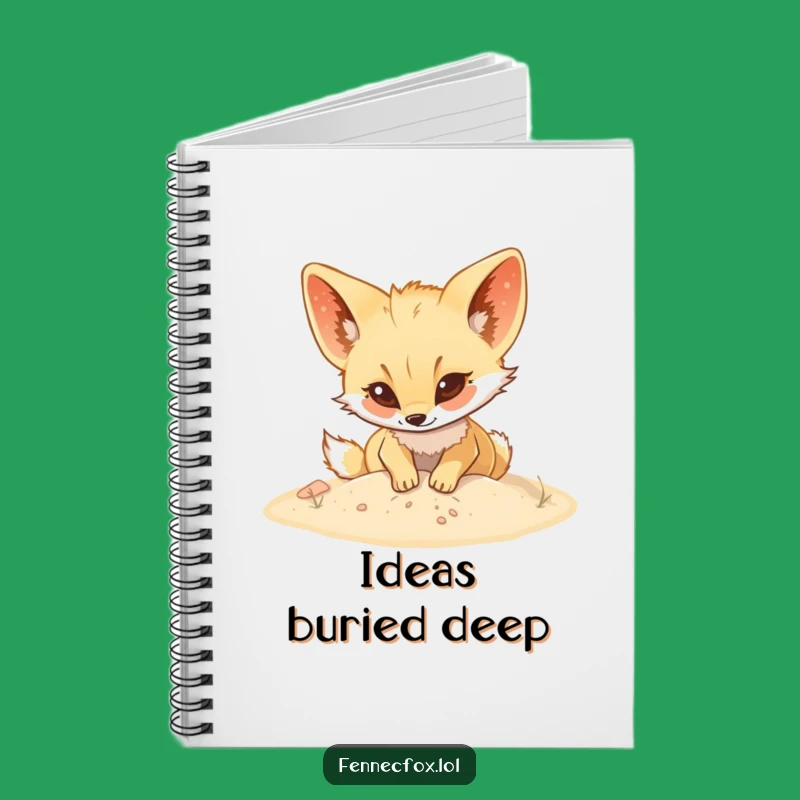 Funny Fennec Fox Digging Notebook - Hilarious Journal for Ideas