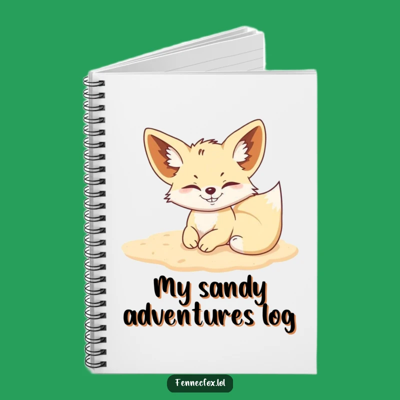 Mischievous Fennec Fox Sand Notebook: Funny Journal for Happy Thoughts Gift