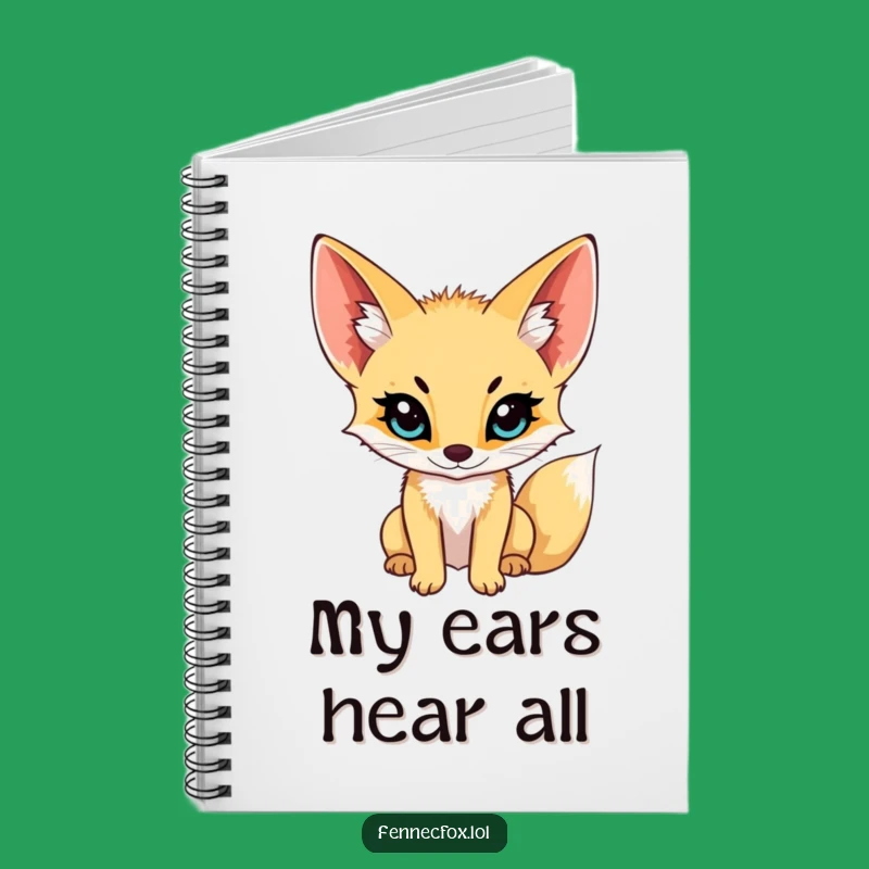 Funny Fennec Fox Listening Notebook - Attentive Journal for Notes