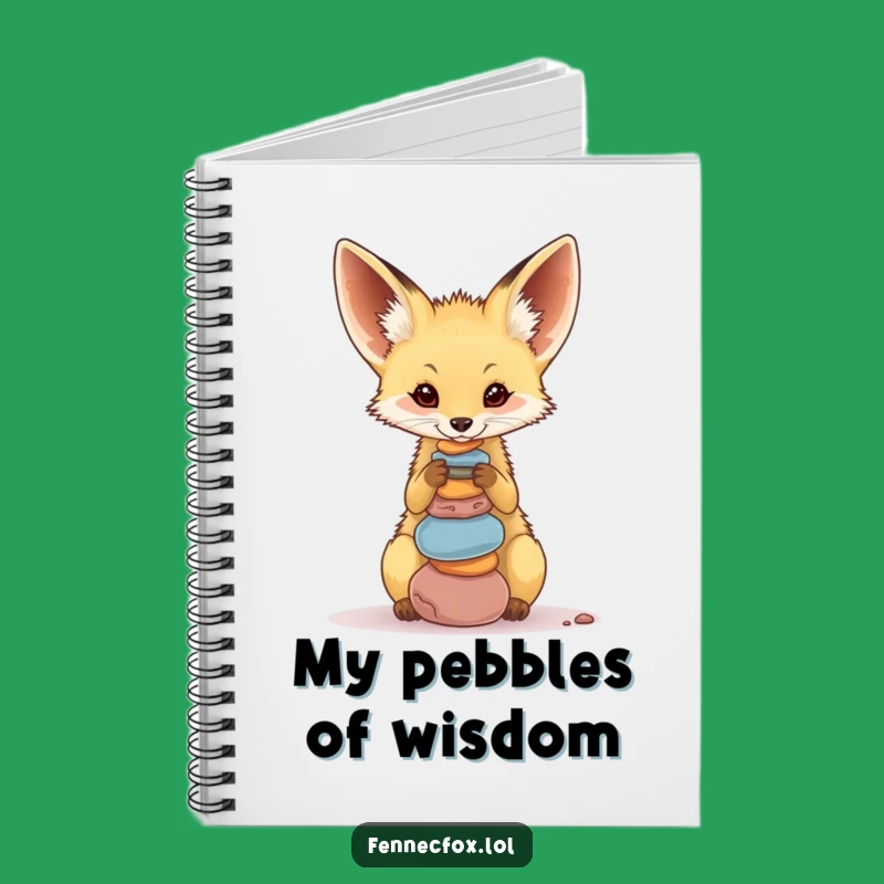 Funny Fennec Fox Pebble Balance Notebook: Jot Down Ideas, Hilarious Gift