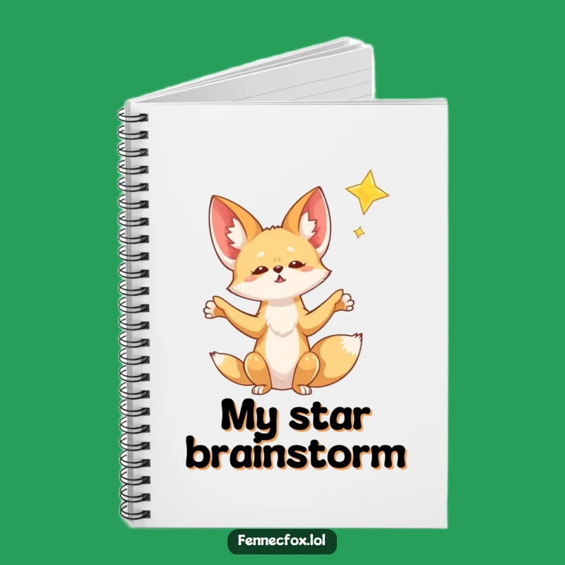 Funny Fennec Fox Star Wish Notebook - Dreamy Journal for Ideas