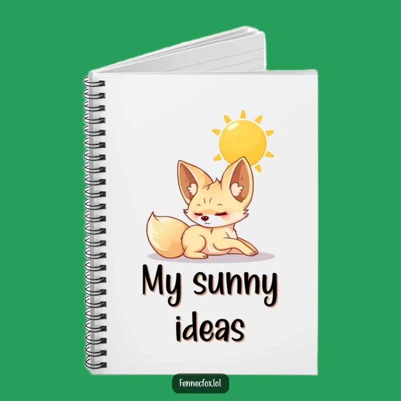 Funny Fennec Fox Notebook: Jot Down Ideas with Luxurious Stretch Under Sun Gift