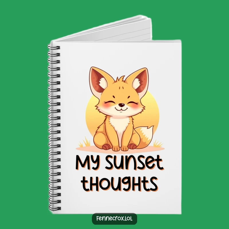 Funny Fennec Fox Sunset Notebook: Happy Fox Journal - Creative Humorous Gift