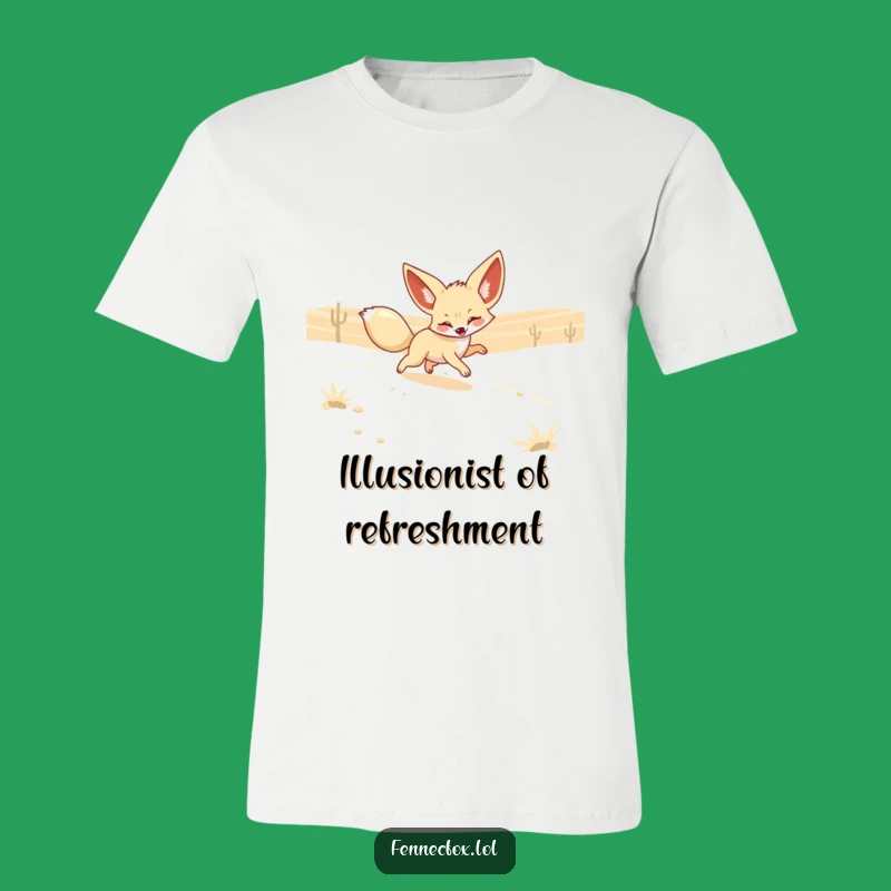 Funny Fennec Fox Mirage T-Shirt: Playful Desert Chase Tee Gift