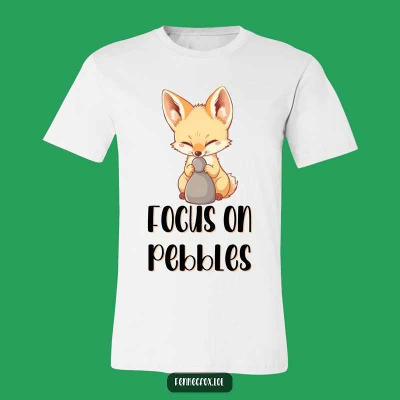 Funny Fennec Fox Pebble Balance T-Shirt - Show Off Your Skillful Style with this Tee