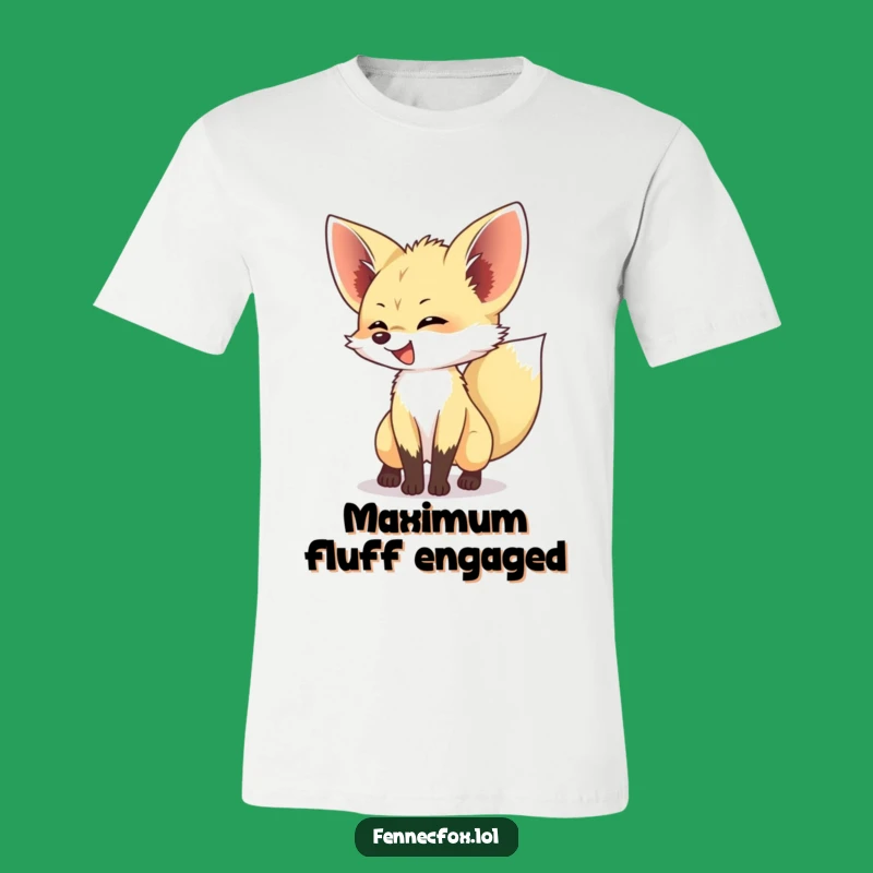 Funny Fennec Fox Tail Wagging T-Shirt - Express Your Joyful Spirit with this Tee