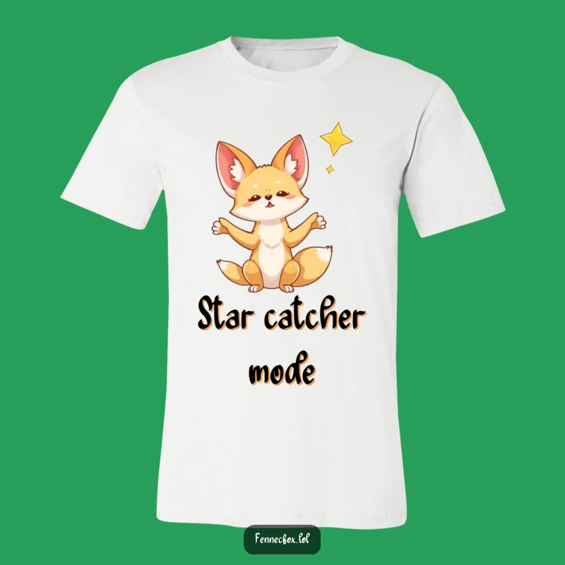 Funny Fennec Fox Star Wish T-Shirt - Whimsical Dreamer Humor Tee