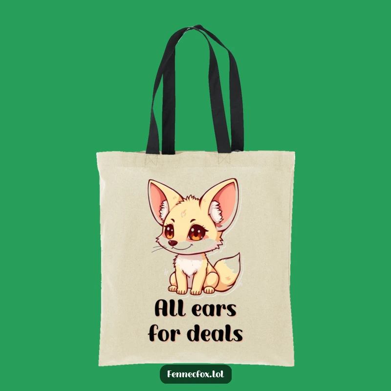 Funny Fennec Fox Tote Bag: Carry Your Secrets - Chic Funny Gift for Shoppers