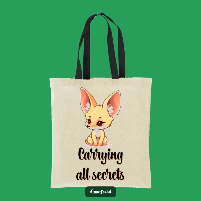 Funny Fennec Fox Tote Bag - Carry Your World with Big Ears