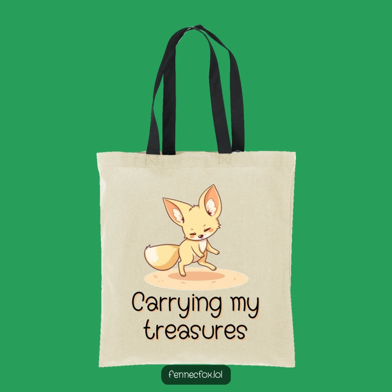 Funny Fennec Fox Tail Tote Bag: Carry Your Essentials with Desert Animal Style