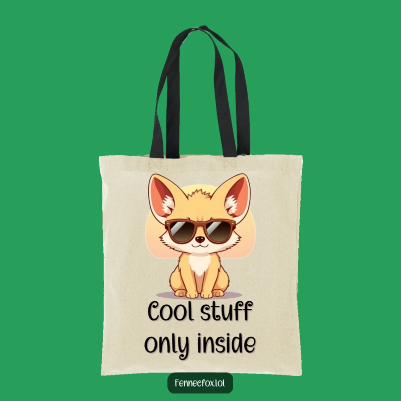 Funny Fennec Fox Sunglasses Tote Bag: Cool Desert Carry-All Gift