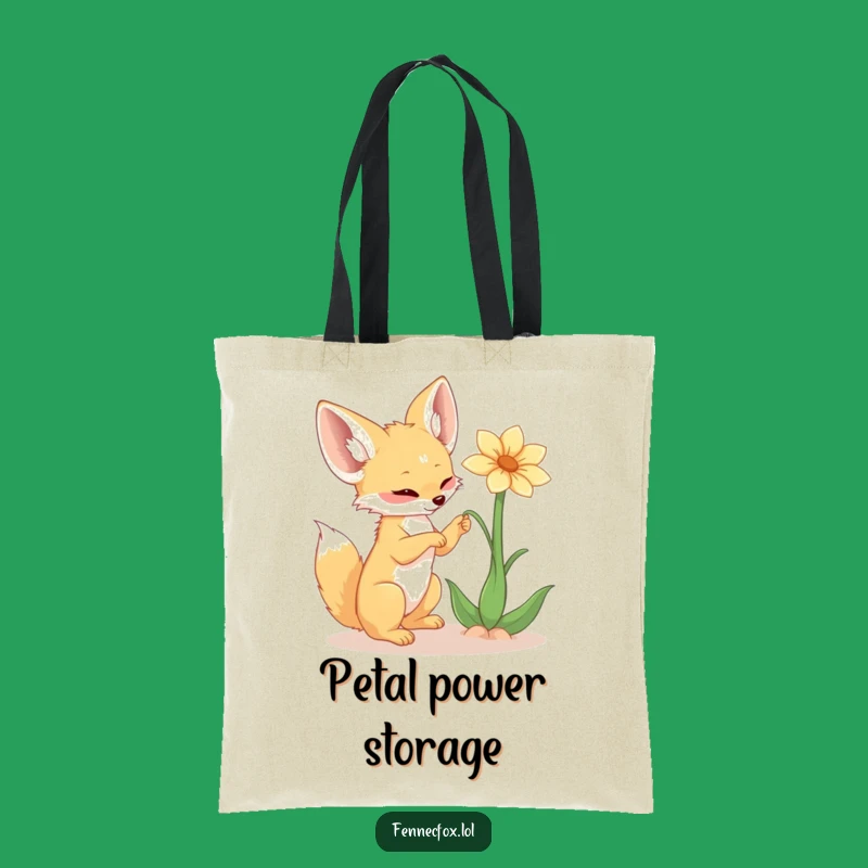 Funny Fennec Fox Flower Tote - Stylish & Playful Carry-All Gift