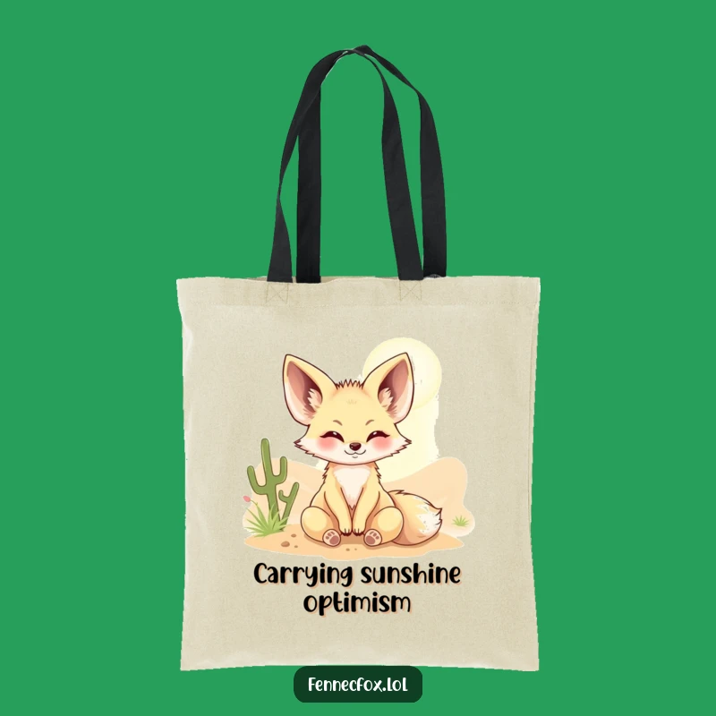 Funny Fennec Fox Sunbeam Tote Bag - Whimsical & Hilarious Carry-All