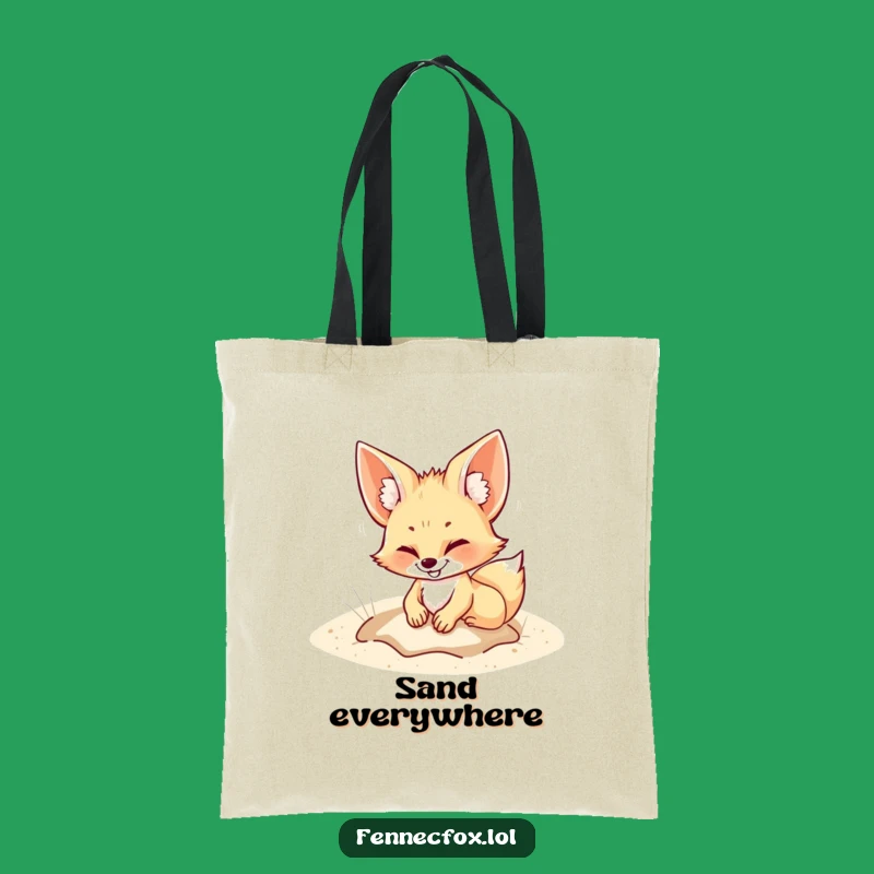 Funny Fennec Fox Tote Bag: Playful Digger Accessory, Perfect Funny Gift
