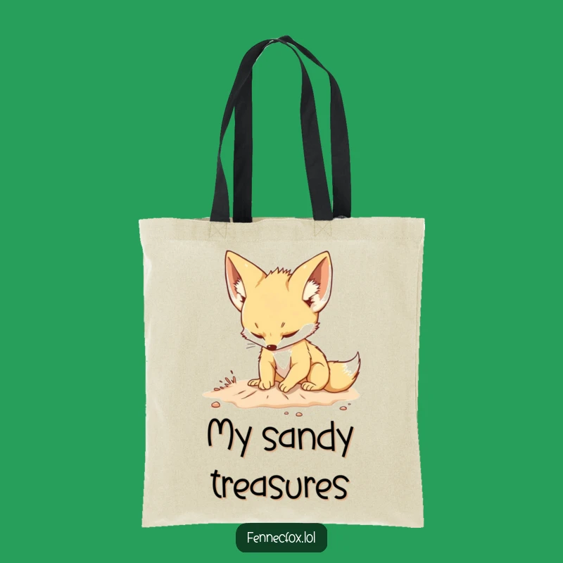 Funny Fennec Fox Tote Bag: Desert Digging Design, Perfect Animal Bag