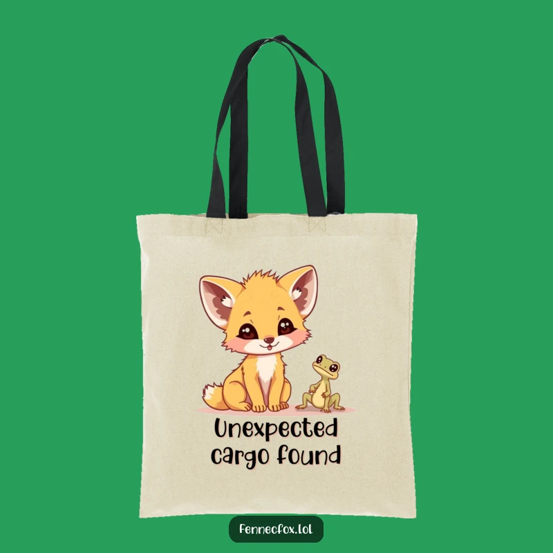 Funny Fennec Fox Lizard Tote - Humorous Desert Companion Bag